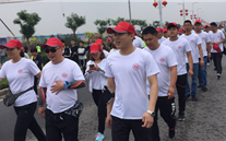 “放松心情，磨砺意志，超越自我” 正定公司参加徒步走活动